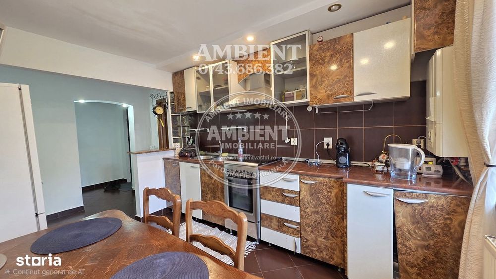 Apartament cu 3 camere, mobilat și utilat, VASLUI - zona CENTRU;