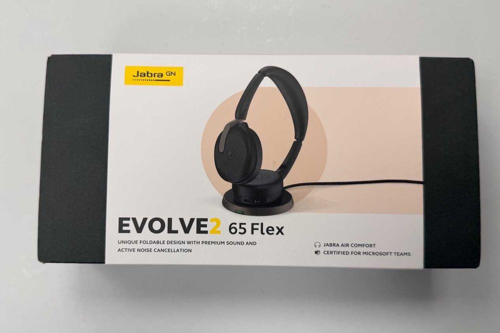 Headset слушалки с микрофон Jabra Evolve2 65 Flex MS USB-A + Wireless Charging – НОВИ, гаранция