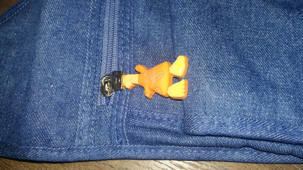 Дънкова чанта с човечета