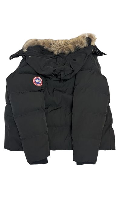CANADA GOOSE - Parka BLACK red logo jacket - Size : M