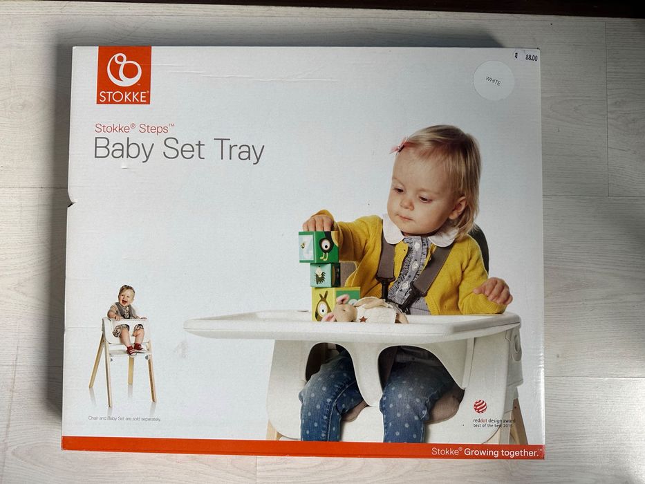 Седалка, 2 бр. възглавнички и табла за столче за хранене Stokke Steps