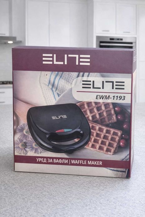 черен гофретник елит позлван веднъж без никакви забележки още с кутия elite тостер за гофрети