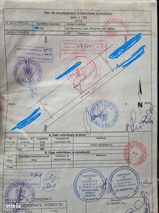 Teren 1100 mp intravilan Lilieci, Bacau