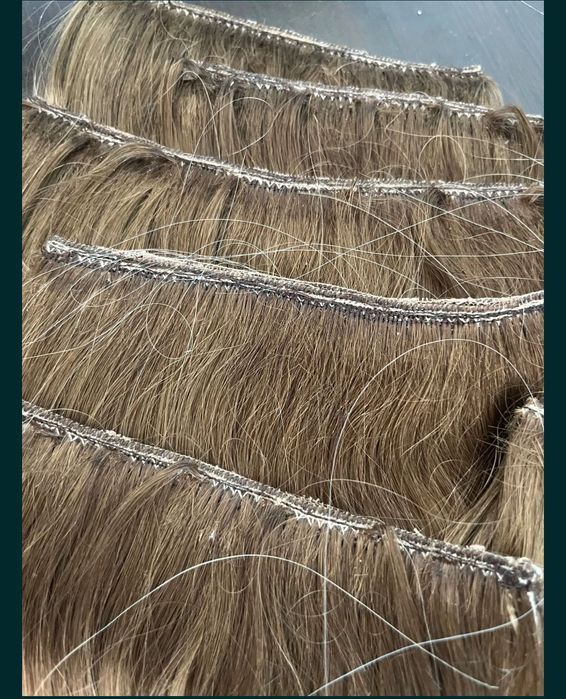 Естествена руса коса с тъмен корен (омбре)