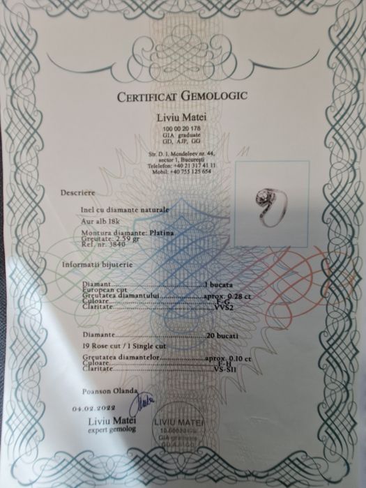 Inel cu 21 de  Diamante model Tourbillon