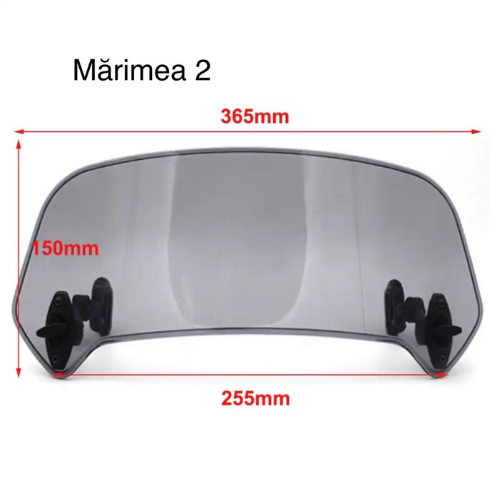 Parbriz suplimentar moto deflector vant inaltator prelungire