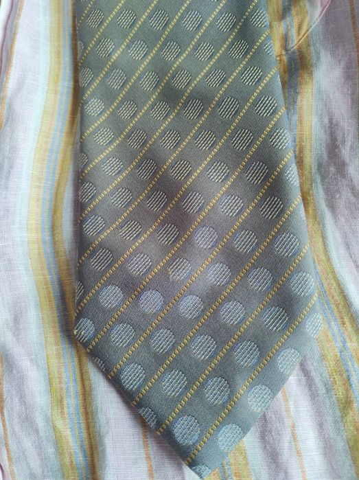 Cravata bărbați gri buline dungi Roland