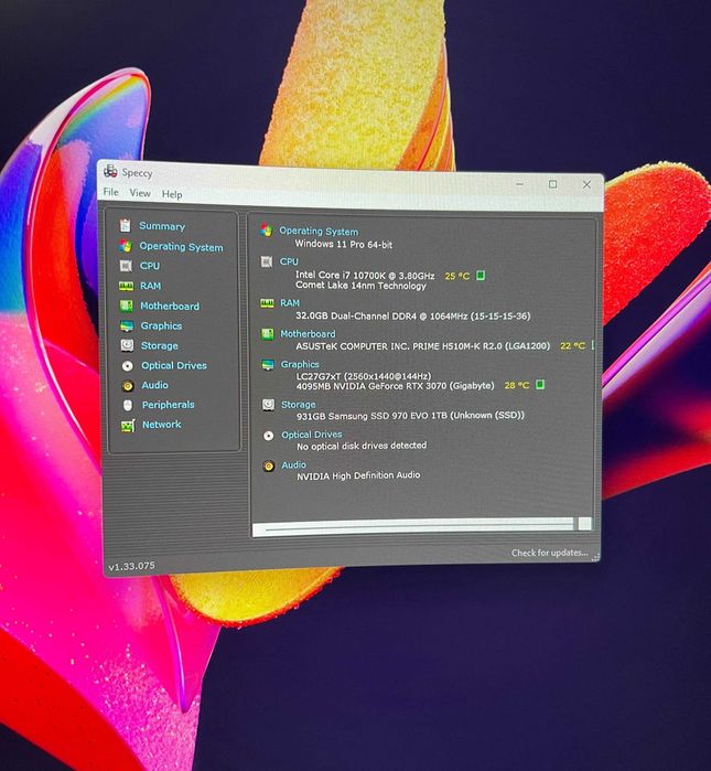 OFERTA PC Gaming i7 10700K 32Gb RTX 3070 Cs2 Fortnite Fivem Gta5