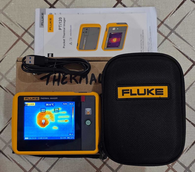 FLUKE PTI120 НОВА термо камера Термовизионна камера джобна пълен комплект