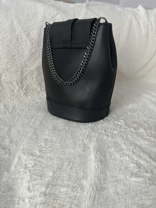 Geanta piele naturala neagra