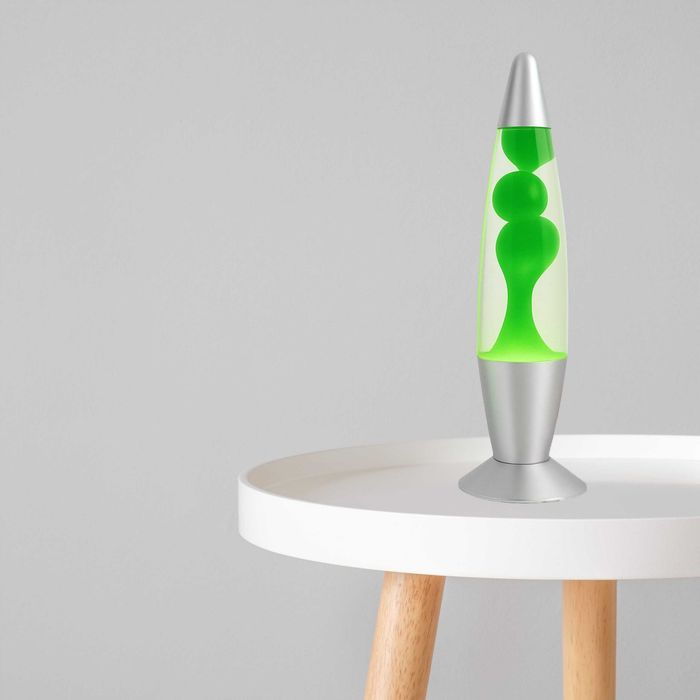 Lampa decorativa cu lava, verde, 34 cm