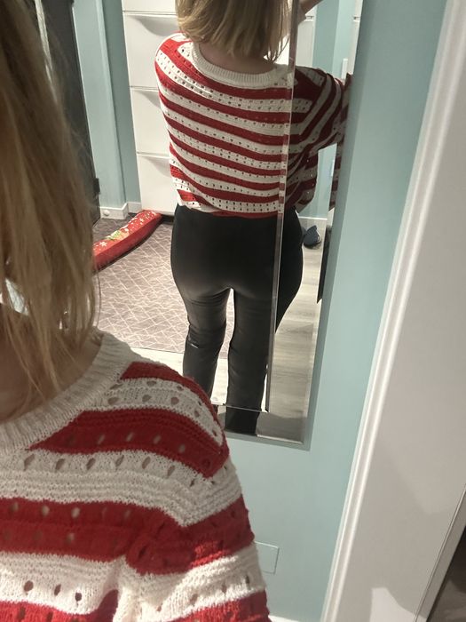 Pantaloni Mango imitatie piele