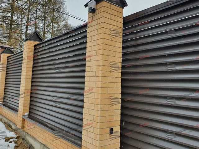 Забор жалюзи из металла