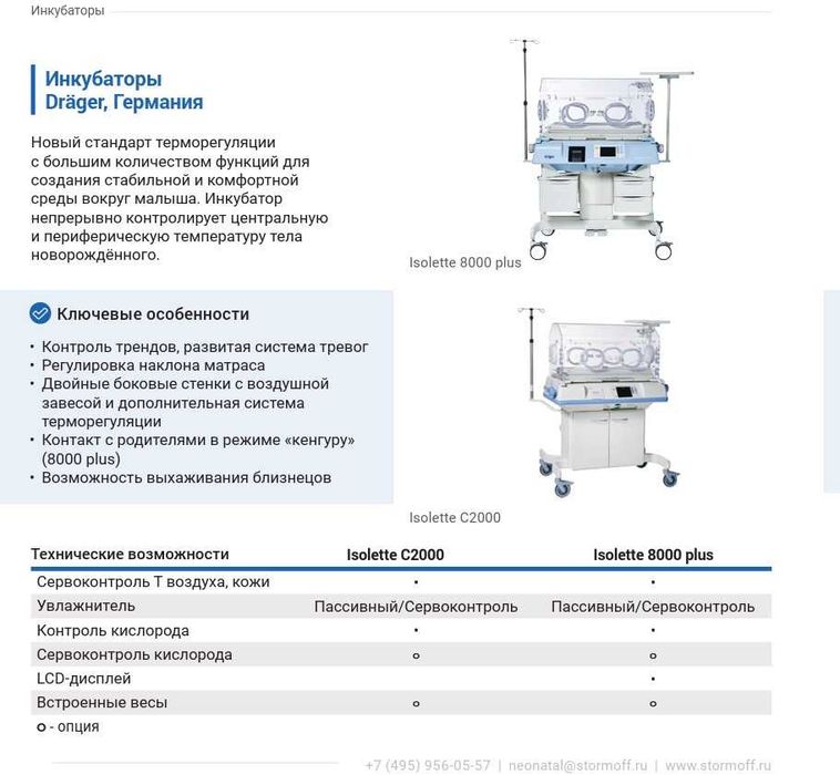 Инкубатор для новорожденных Izolette C2000 Drager