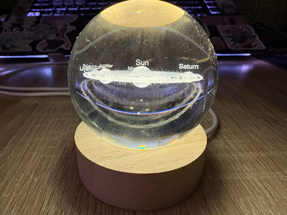 3D Ночник-сфера светильник