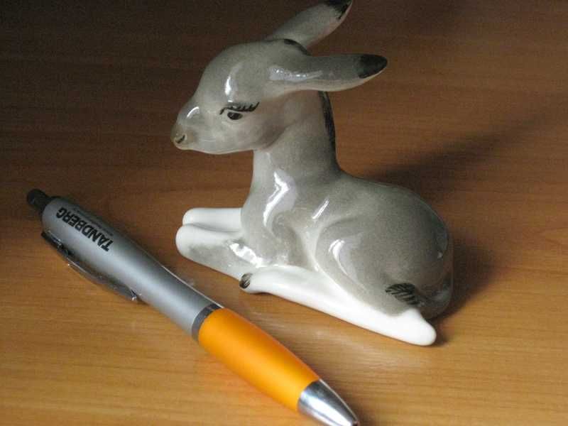 Фарфоровая статуэтка ослик ЛФЗ.