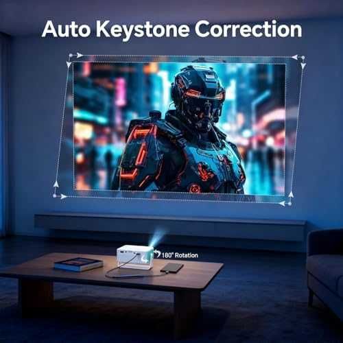 Нов Домашен мини проектор 720P 1080P Auto Keystone iOS Android HDMI