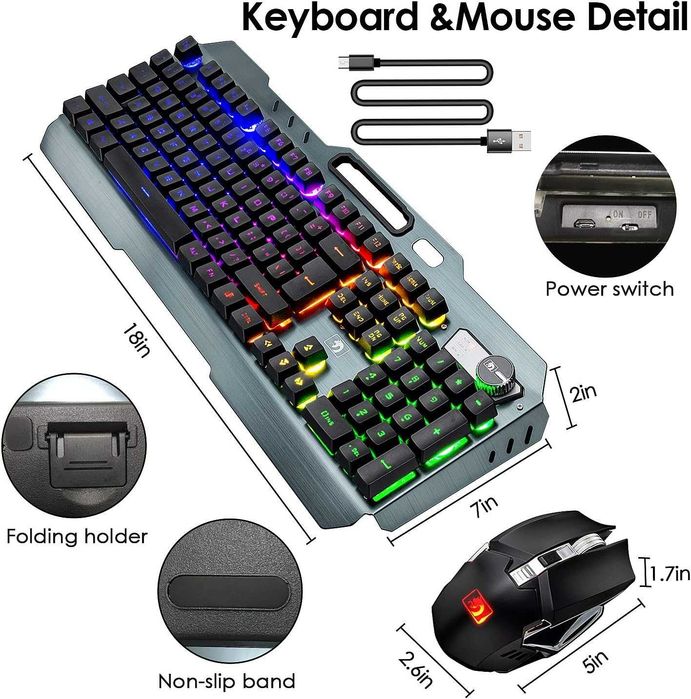 Tastatura wireless Mamba Snake K670-RGB