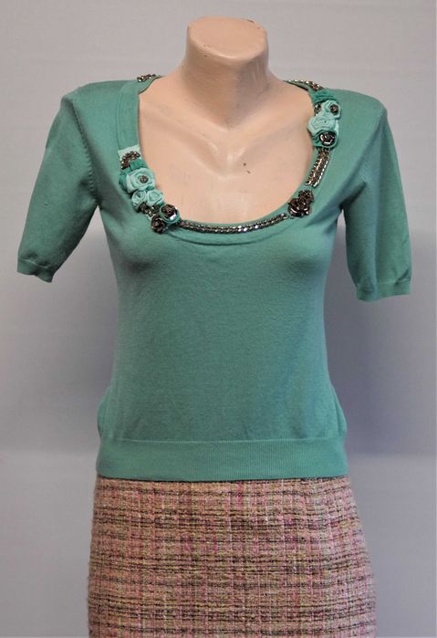 Bluza verde Elisabetha Franchi Gold marimea 38