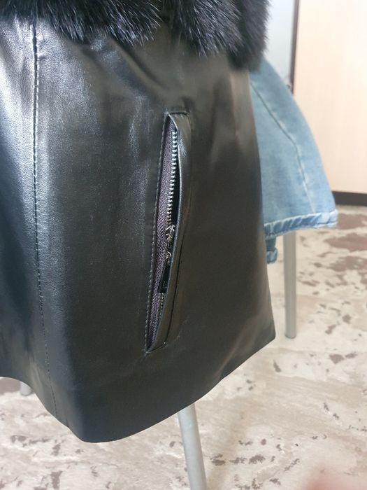 Продам жилет норка+кожа