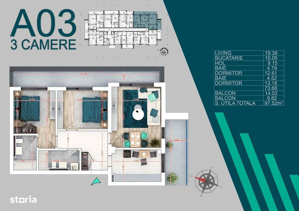 Apartament 3 Camere Decomandat Finalizat | Izolat Fonic — fotografia 3