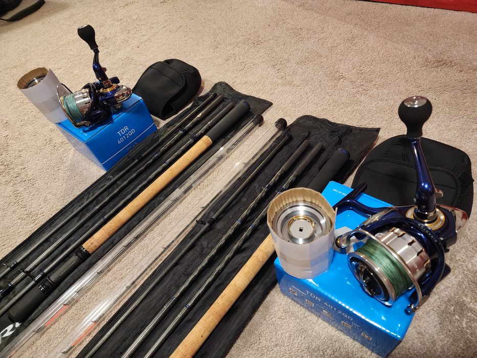 2 Combouri  Shimano Aero x5 Precision Multi-feeder si Daiwa TDR 4012QD