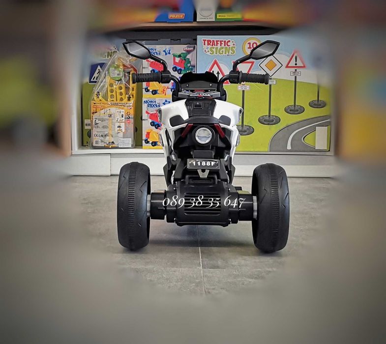 ХИТ!НОВО!Акумулаторен мотор с 3 гуми Colombo WHITE с 12V батерия,USB