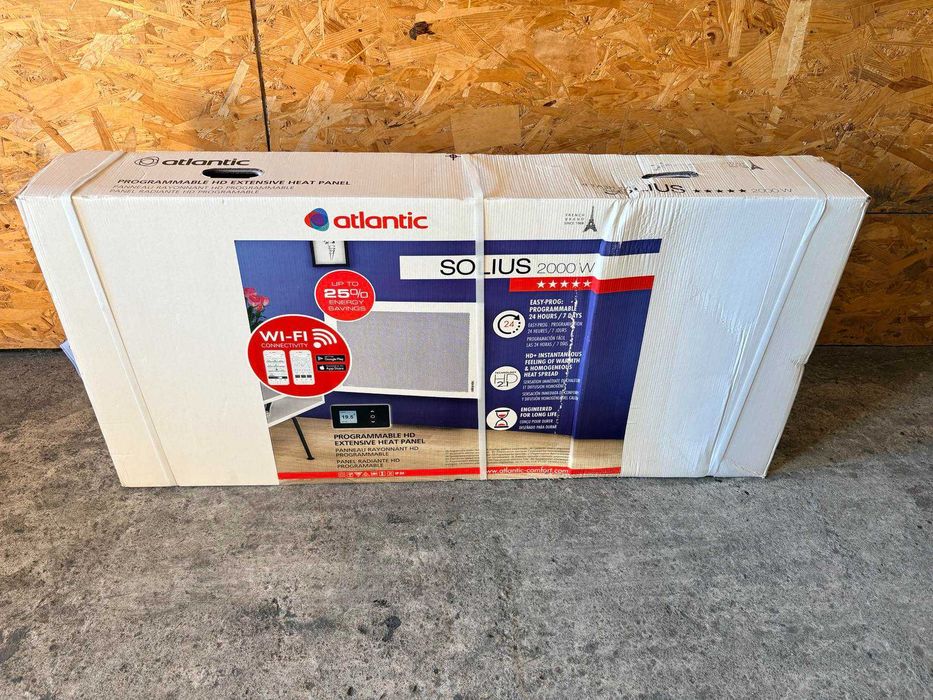 Лъчист конвектор Atlantic Solius Digital Wi-Fi 2000W[чисто нов/84мес. гаранция]