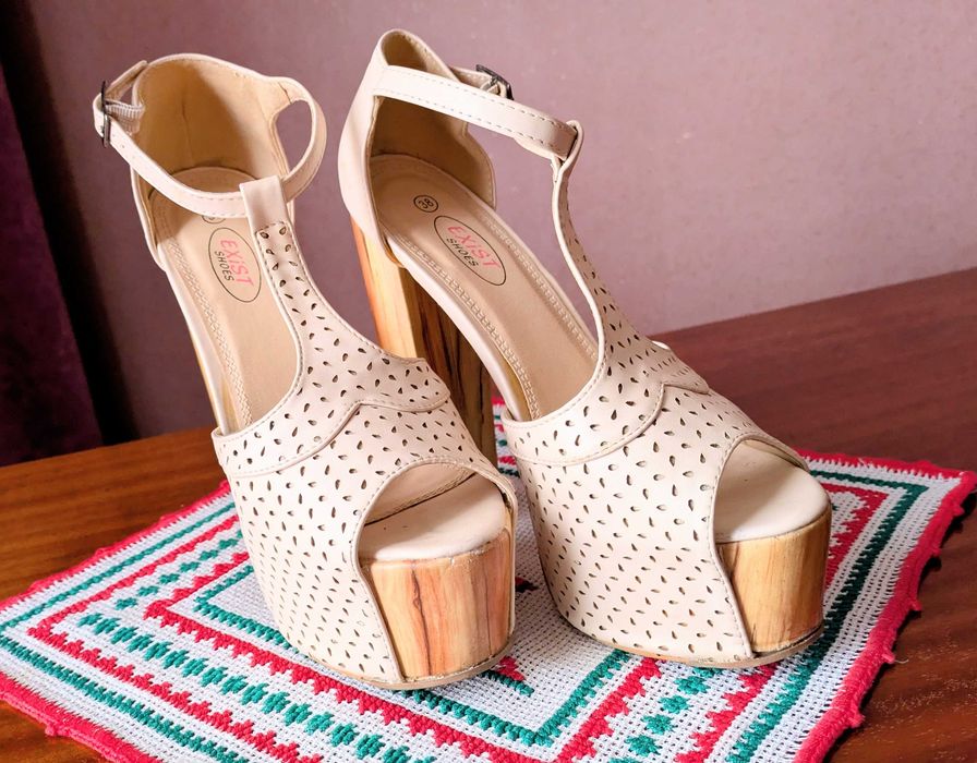 Sandale Exist Shoes (bej) mărime 38