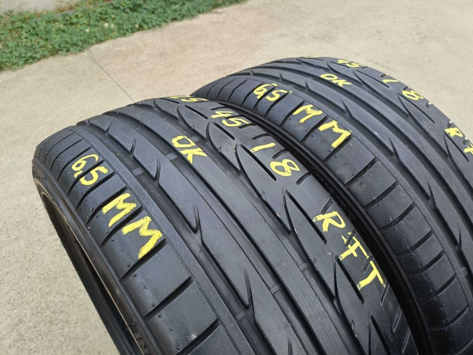 Set anvelope vara 225 45 18 cu 255 40 18 bridgestone potenza run flat