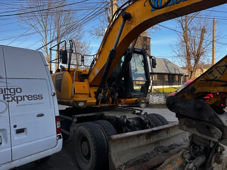 Excavator JCB JS160W pe roti, 2014, 16 to, cupla rapidă, 2 cupe, picon