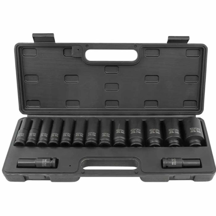 Комплект дълбоки ударни вложки 1/2″ (10 – 36 мм) 15 ЧАСТИ ROCKFORCE