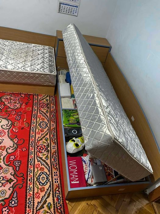 Ъглови легла с ракла за матрак 82/190