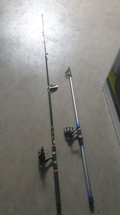 Въдици с макари 2комплекта -4м болонез и 2.10м дънна 100-300
