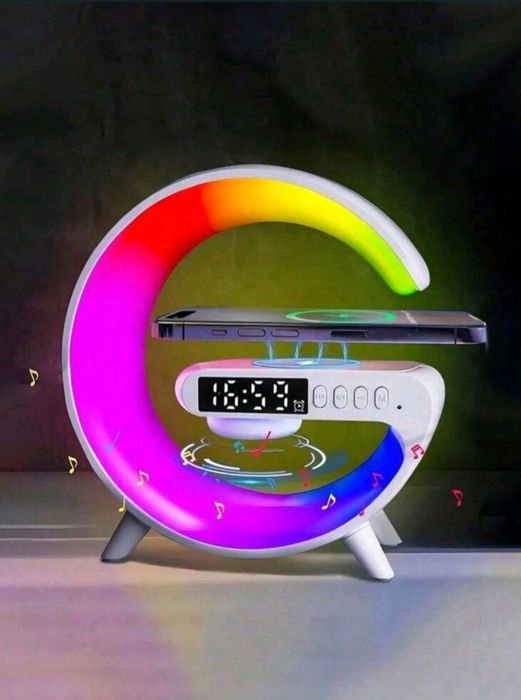 Lampa amientala RGB , ceas , boxa , incarcare wireless