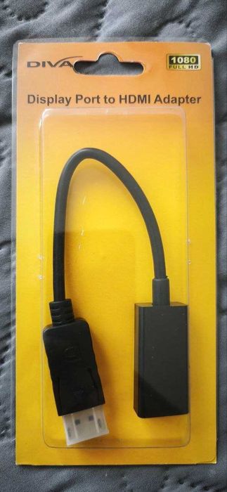 Нов адаптер DIVA DisplayPort към HDMI, Full HD 1080p
