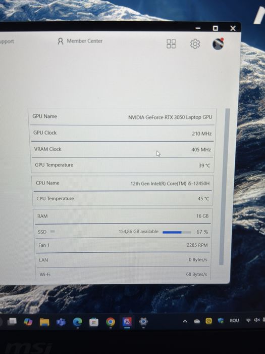 Laptop gaming msi cyborg 15 A12UC