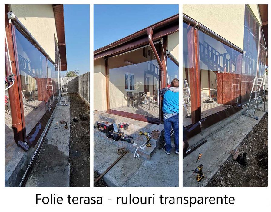Folie transparenta cristal inchidere terasa sau foisor
