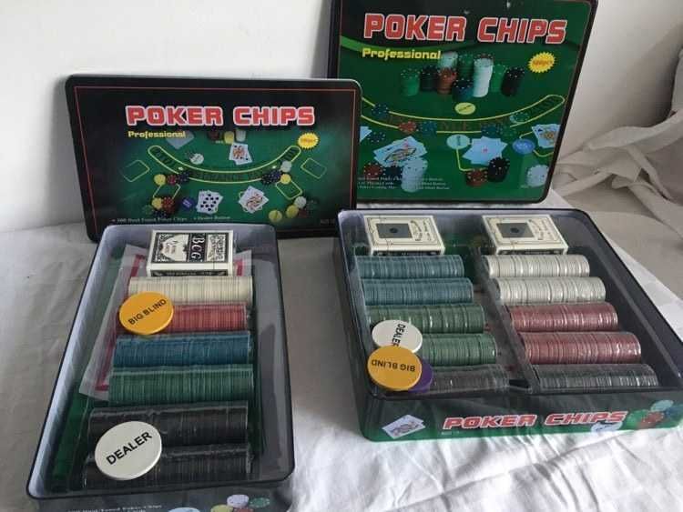 Trusa Poker 200, 300, 500 Jetoane Inscriptionate. Cutie metalica – NOU