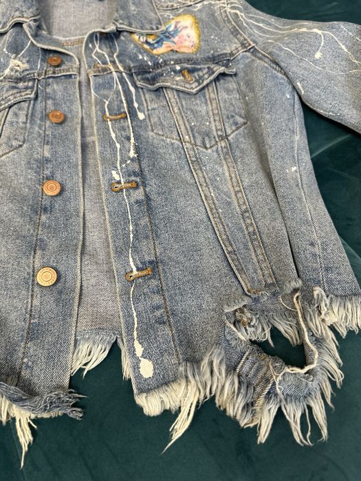 HANDMADE ново деним яке с апликации Zara