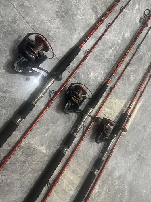 SET RIVER  3 Lansete FL Pro FLX River 3.00m/70-350g + 3 Mulinete Fl Strategist River 6000 10rulment