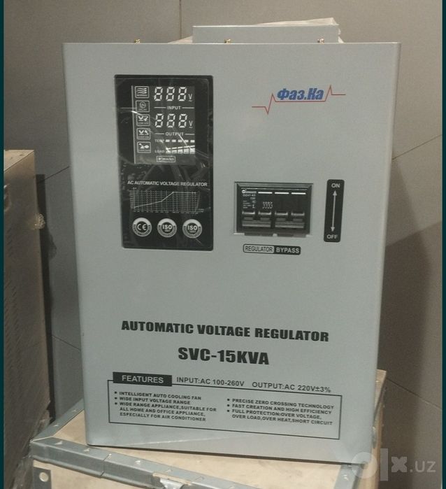 Латерный стабилизатор напряжения 15 kVA ( 12 kW ) в Ташкенте