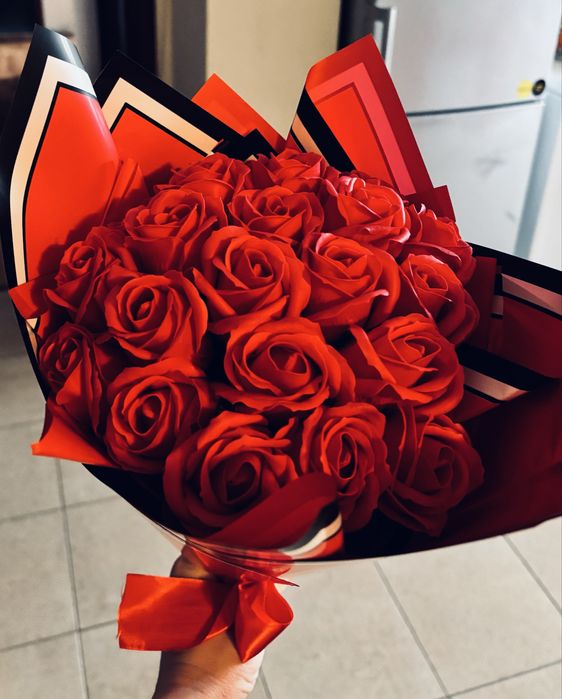 Buchete trandafiri din sapun