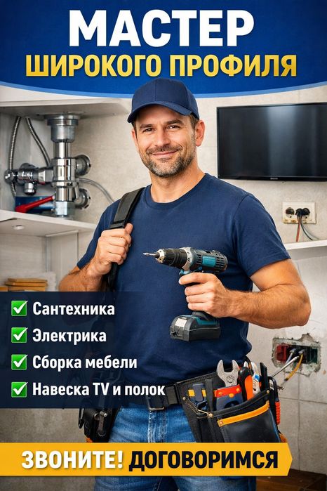 Мастер широкого профиля.Мастер на час.  Домашний мастер.