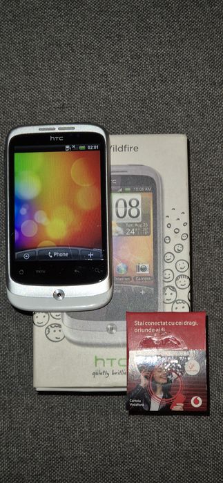 OFERTA HTC Wildfire alb la cutie și cartela Vodafone cu număr premium