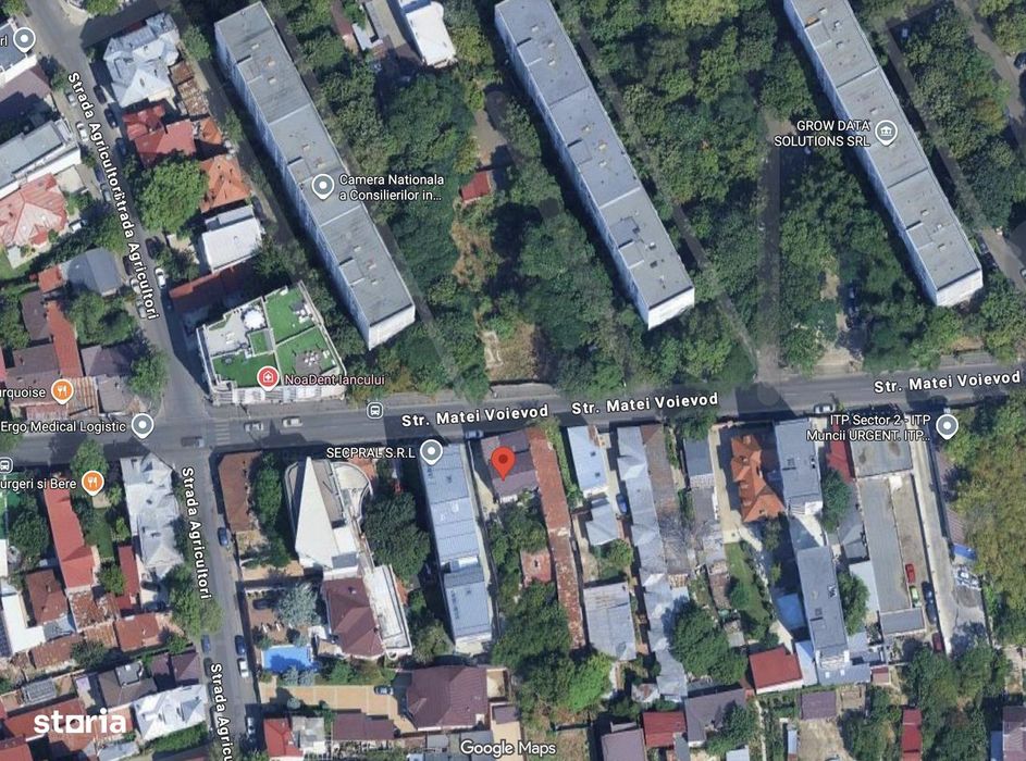 Teren 307 mp cu casă-  Matei Voievod- Posibilitate intaltime P+4