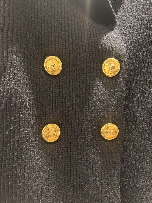 Elisabetta Franchi knit blazer черен