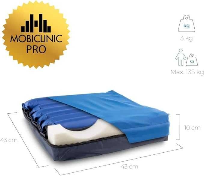 Mobiclinic Pro, ARES, Антидекубитална въздушна възглавница, Ортопедична, с компресор