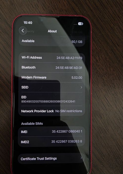 Iphone 13 Red 256 GB