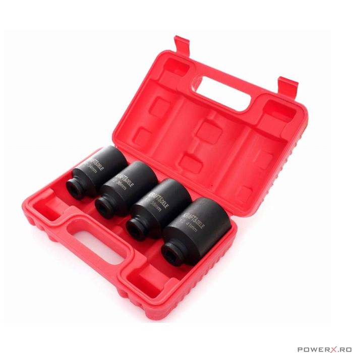 Trusa chei tubulare de impact in 6 colturi, 34-41 mm, 1/2, hexagonale,